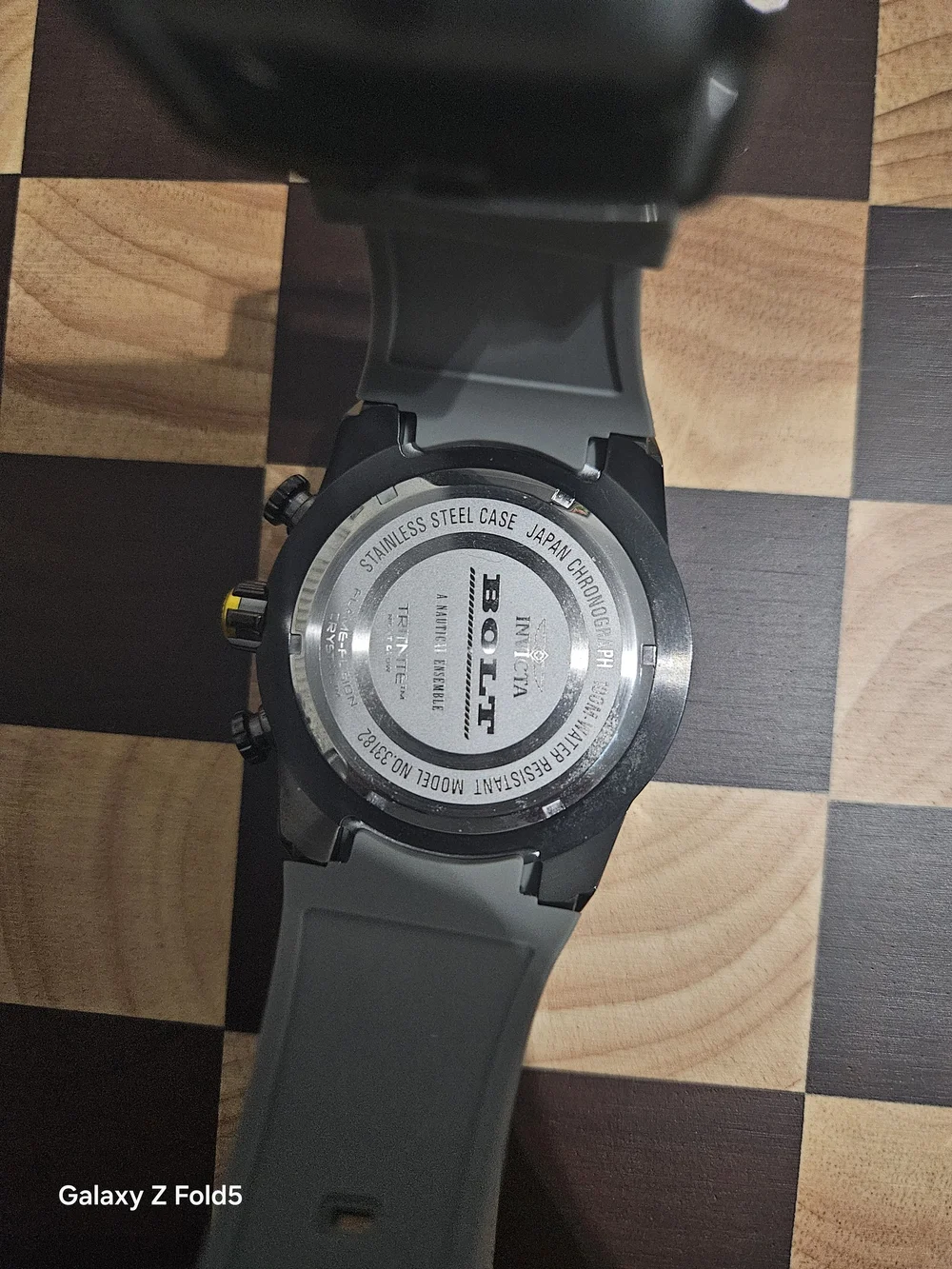 Invicta Gray Strap Yellow Dial Chronograph Watch 50mm